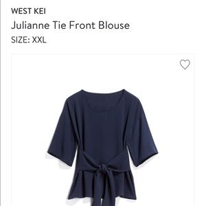 West Kei Julianne Tie Front Blouse
